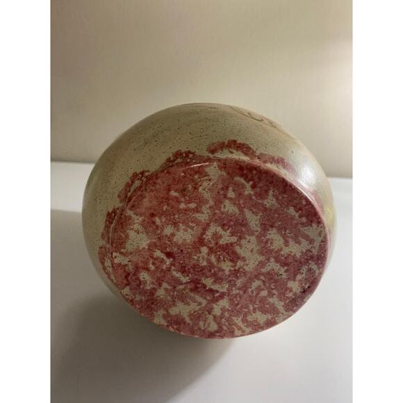 Country Crafts Strawberry Pink Sponge Pottery Pitcher Waldenburg ARKANSAS - Picture 5 of 6